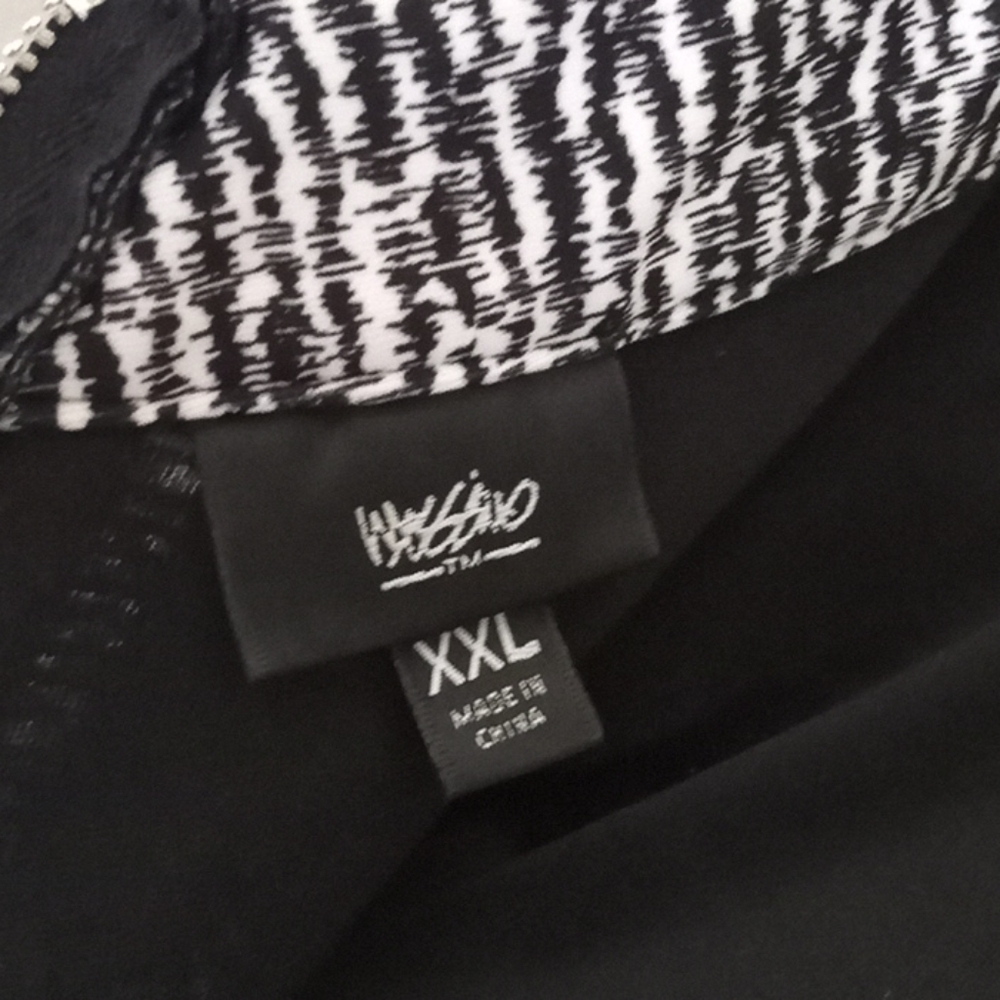 Massimo XXL black and white pleated dress (936) - Picture 4 of 5